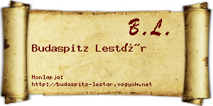Budaspitz Lestár névjegykártya